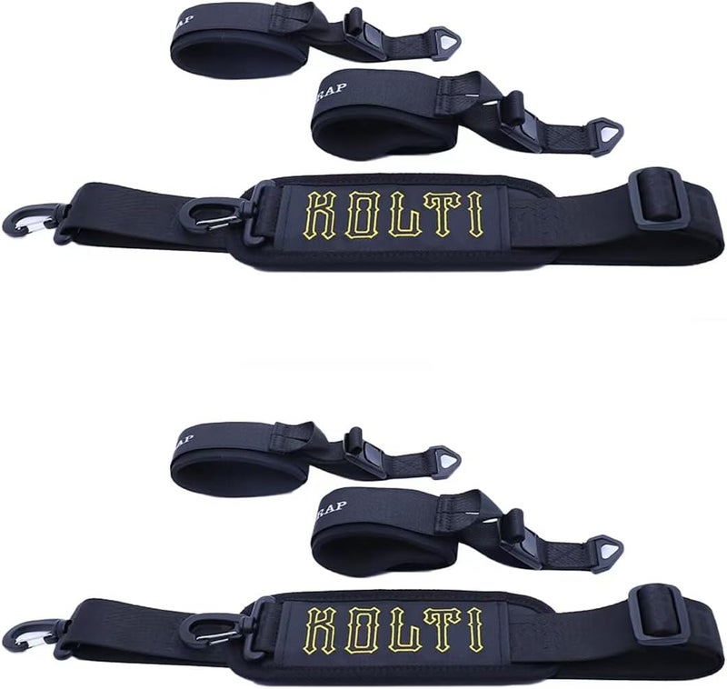 Kolti Ski Strap & Pole Carrier, Adjustable Shoulder Straps Features Cushioned Shoulder Pad & Strong Buckle - Image 1
